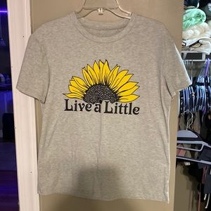 Live a little sunflower tshirt